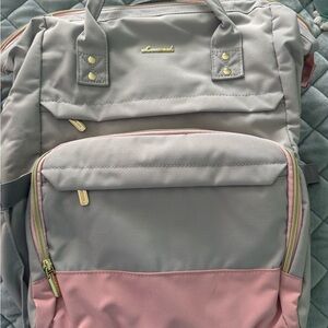 Gray and Pink Women's Bag